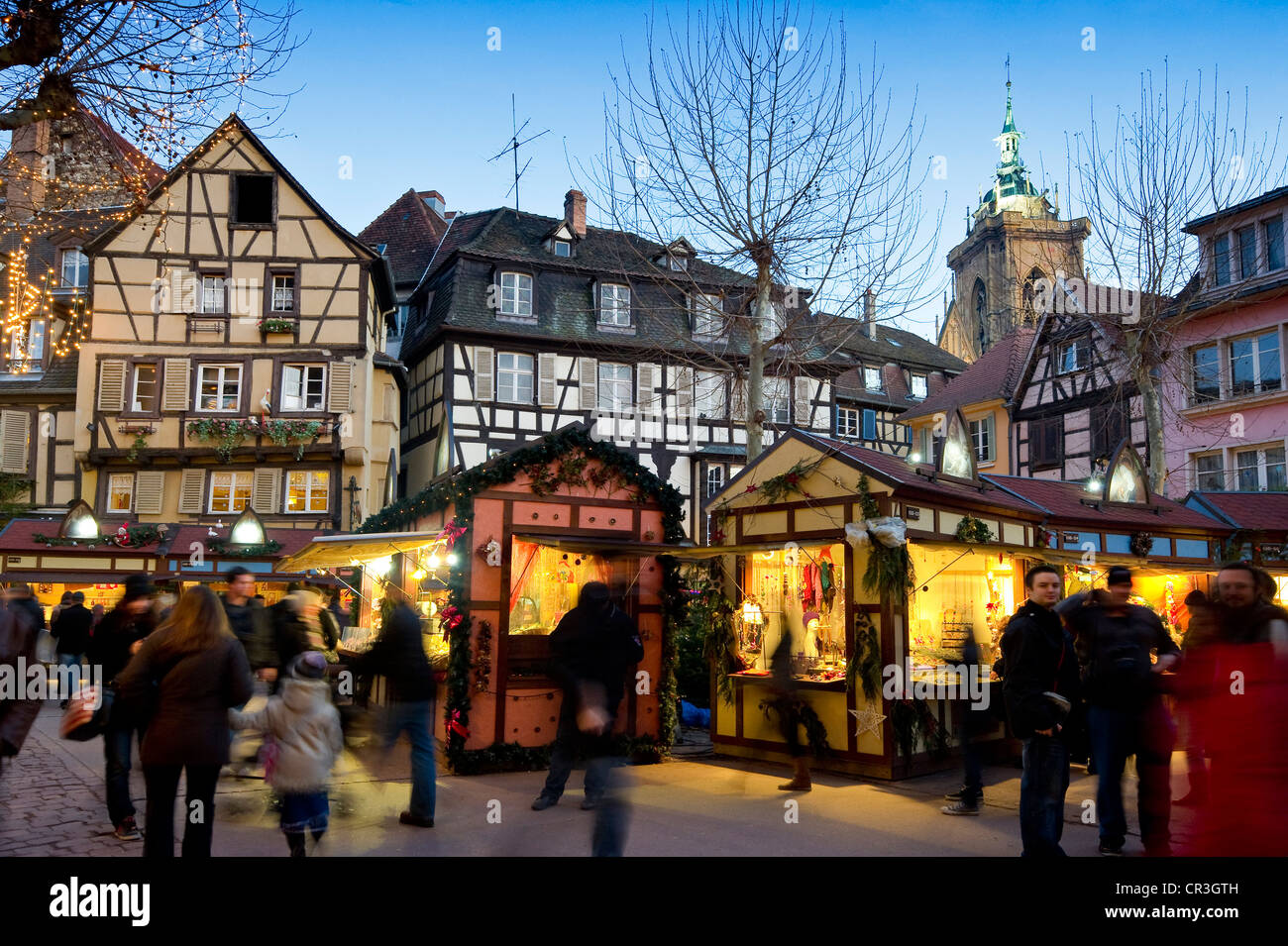 Weihnachten Markt, Colmar, Elsass, Frankreich, Europa Stockfoto
