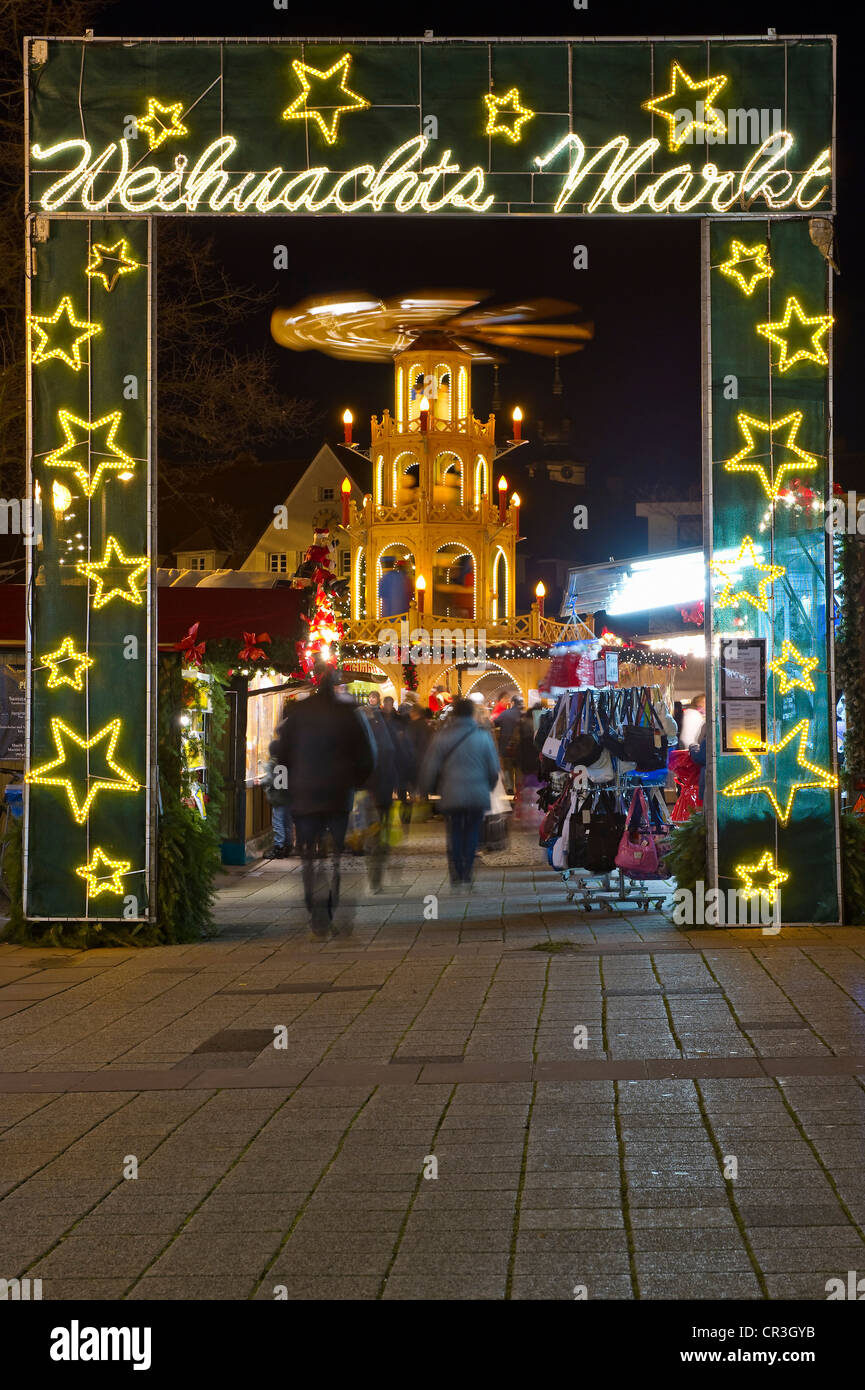 Christmas Market, Bruchsal, Baden-Württemberg, Deutschland, Europa Stockfoto