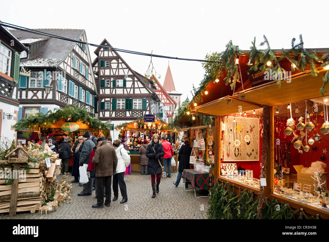 Christmas Market, Gengenbach, Baden-Württemberg, Deutschland, Europa Stockfoto