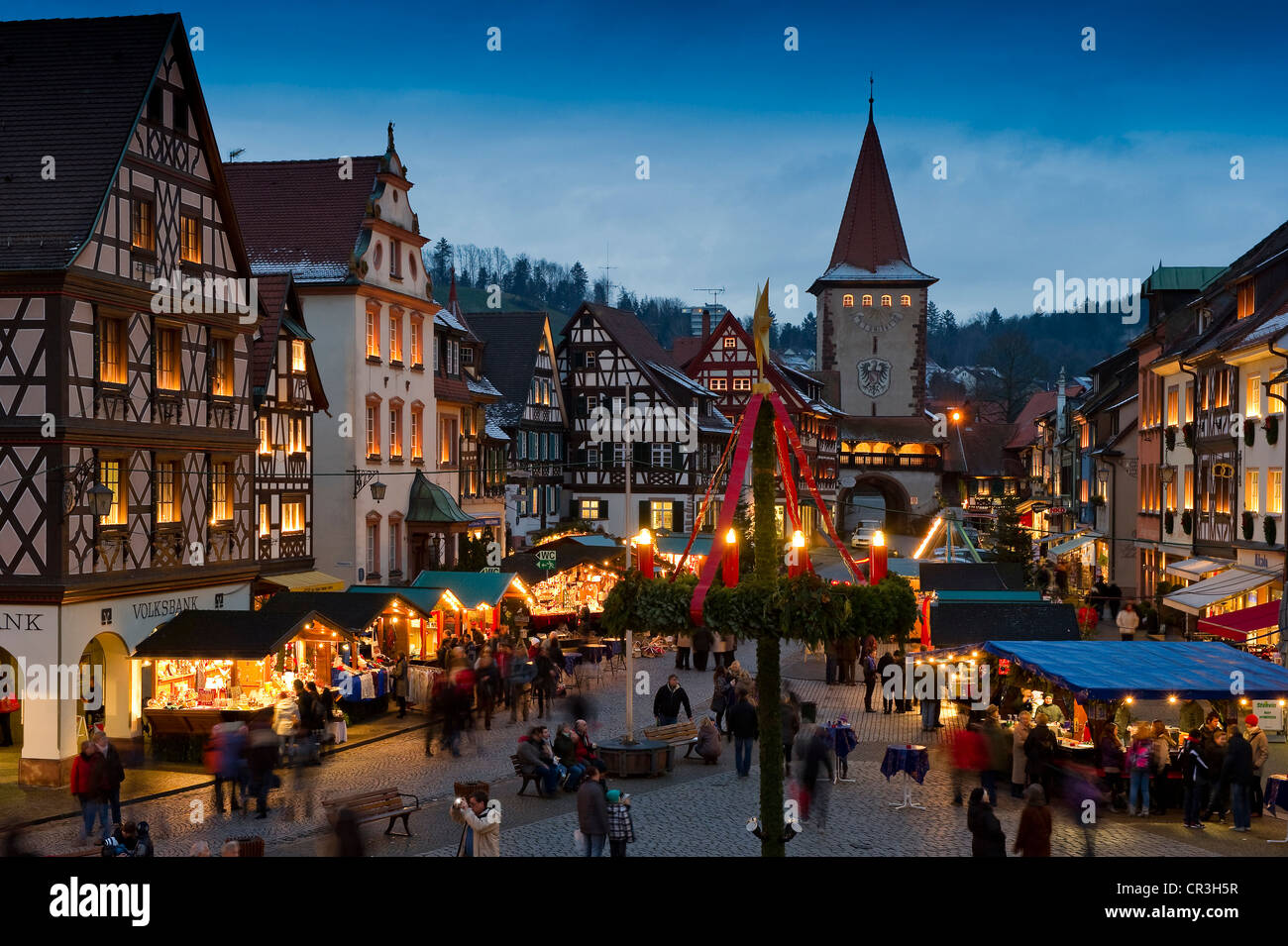 Christmas Market, Gengenbach, Baden-Württemberg, Deutschland, Europa Stockfoto