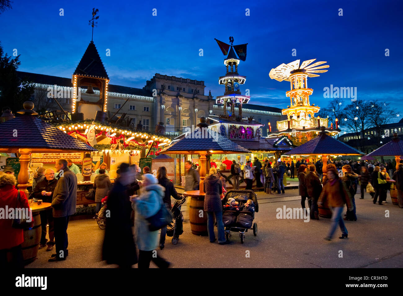 Weihnachten Markt, Karlsruhe, Baden-Württemberg, Deutschland, Europa Stockfoto