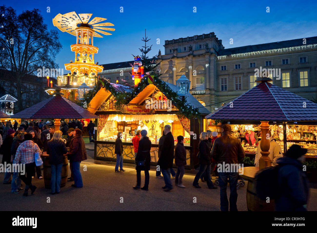 Weihnachten Markt, Karlsruhe, Baden-Württemberg, Deutschland, Europa Stockfoto