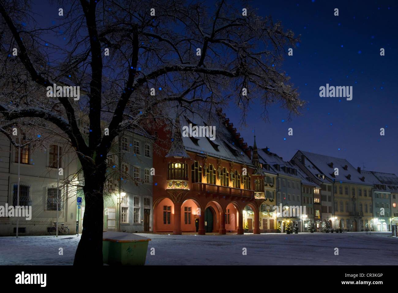 Winterliche Muensterplatz Quadrat, Freiburg Im Breisgau, Baden-Württemberg, Deutschland, Europa Stockfoto