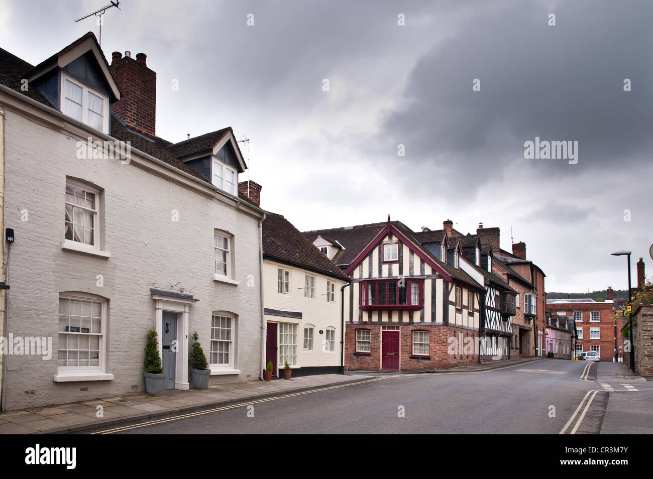 Marke Lane, Ludlow, Shropshire Stockfoto