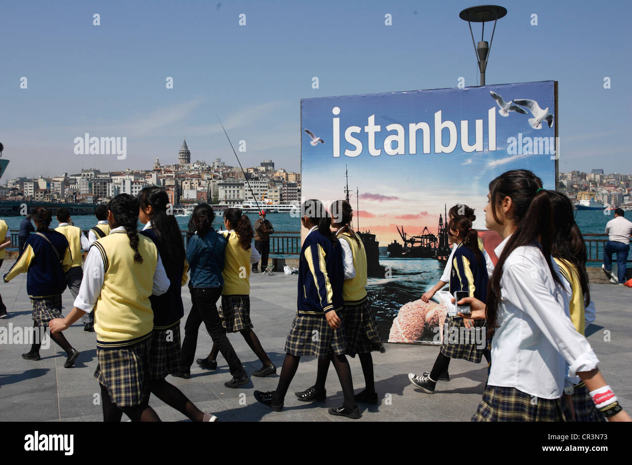 Türkei, Istanbul, Eminönü Bezirk, Schulmädchen Stockfoto