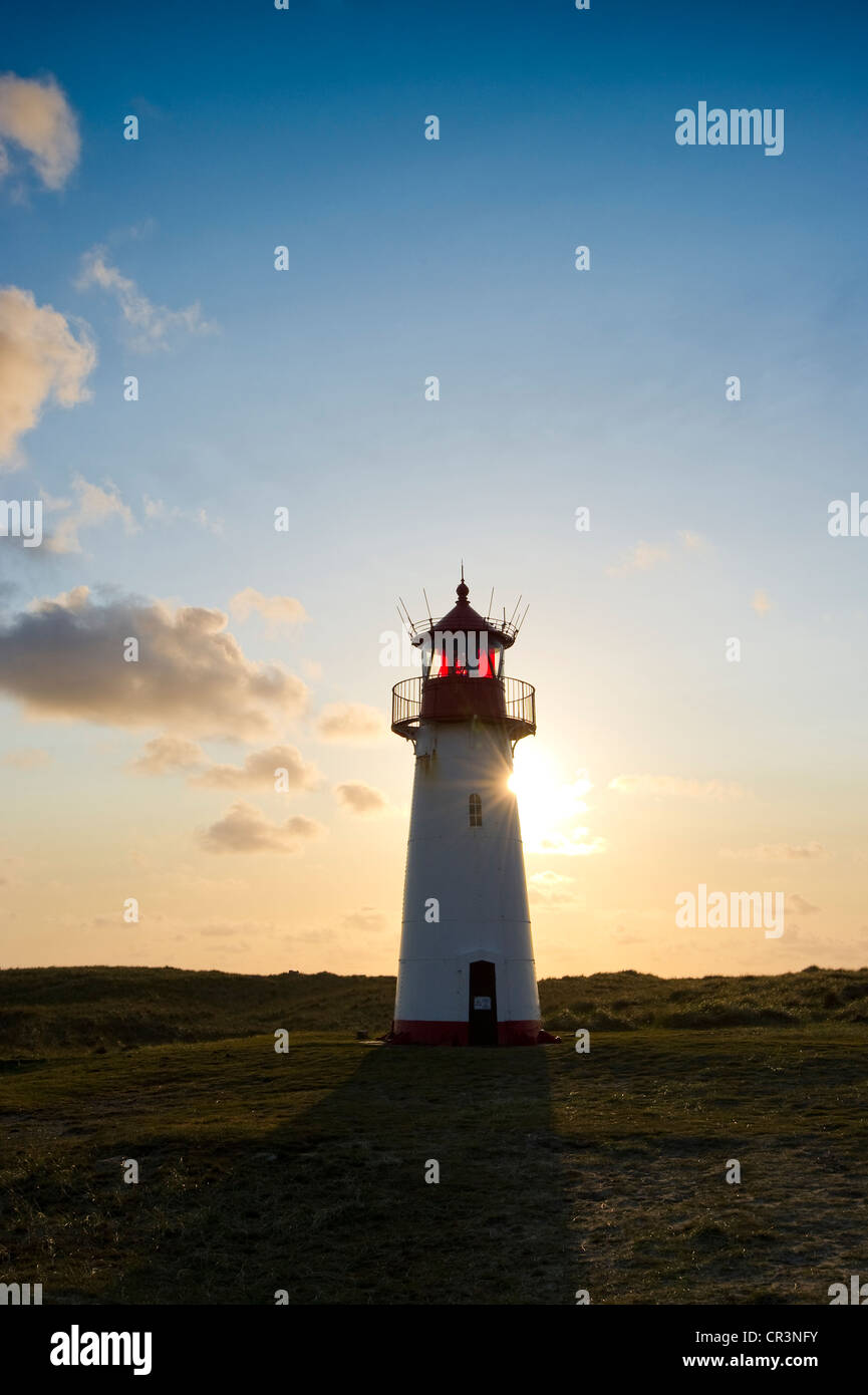 Leuchtturm Liste-West, Liste, Sylt Insel, Schleswig-Holstein, Deutschland, Europa Stockfoto
