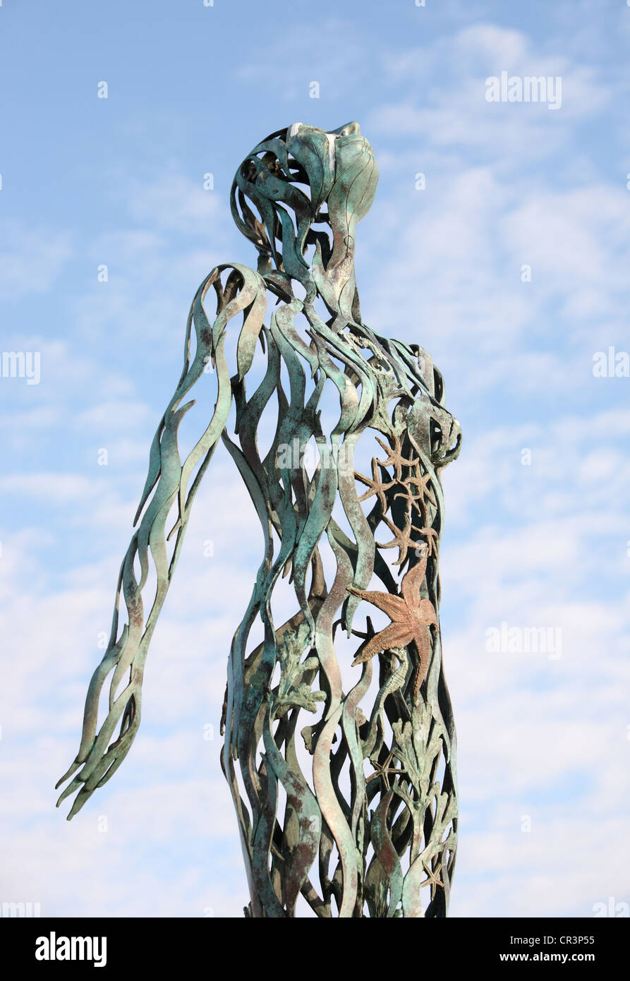 Voyager-Skulptur an der Küste in Craon in County Meath, Irland Stockfoto