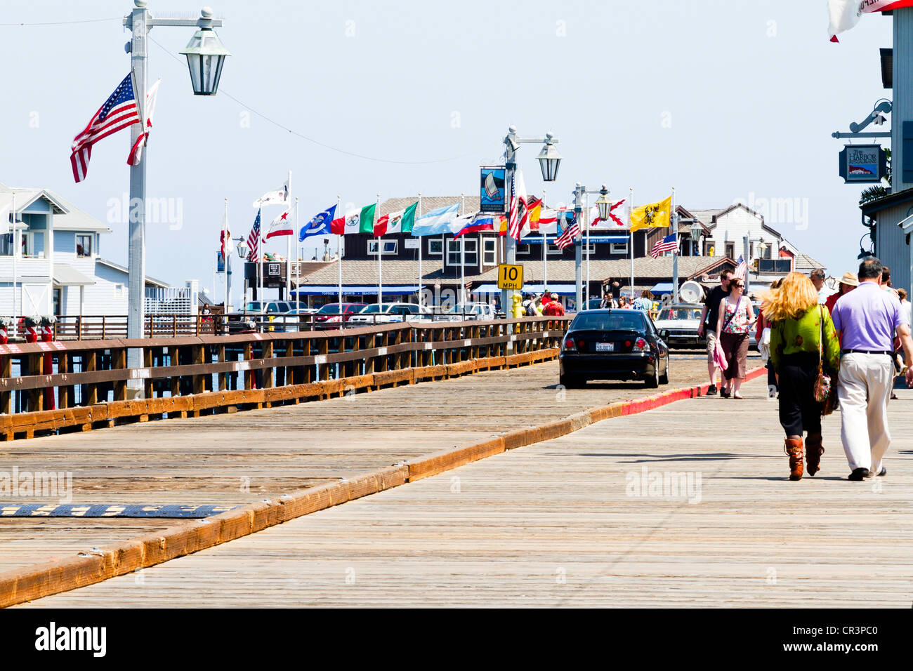 Blick auf Stearn der Wharf in Kalifornien "Santa Barbara" Stockfoto
