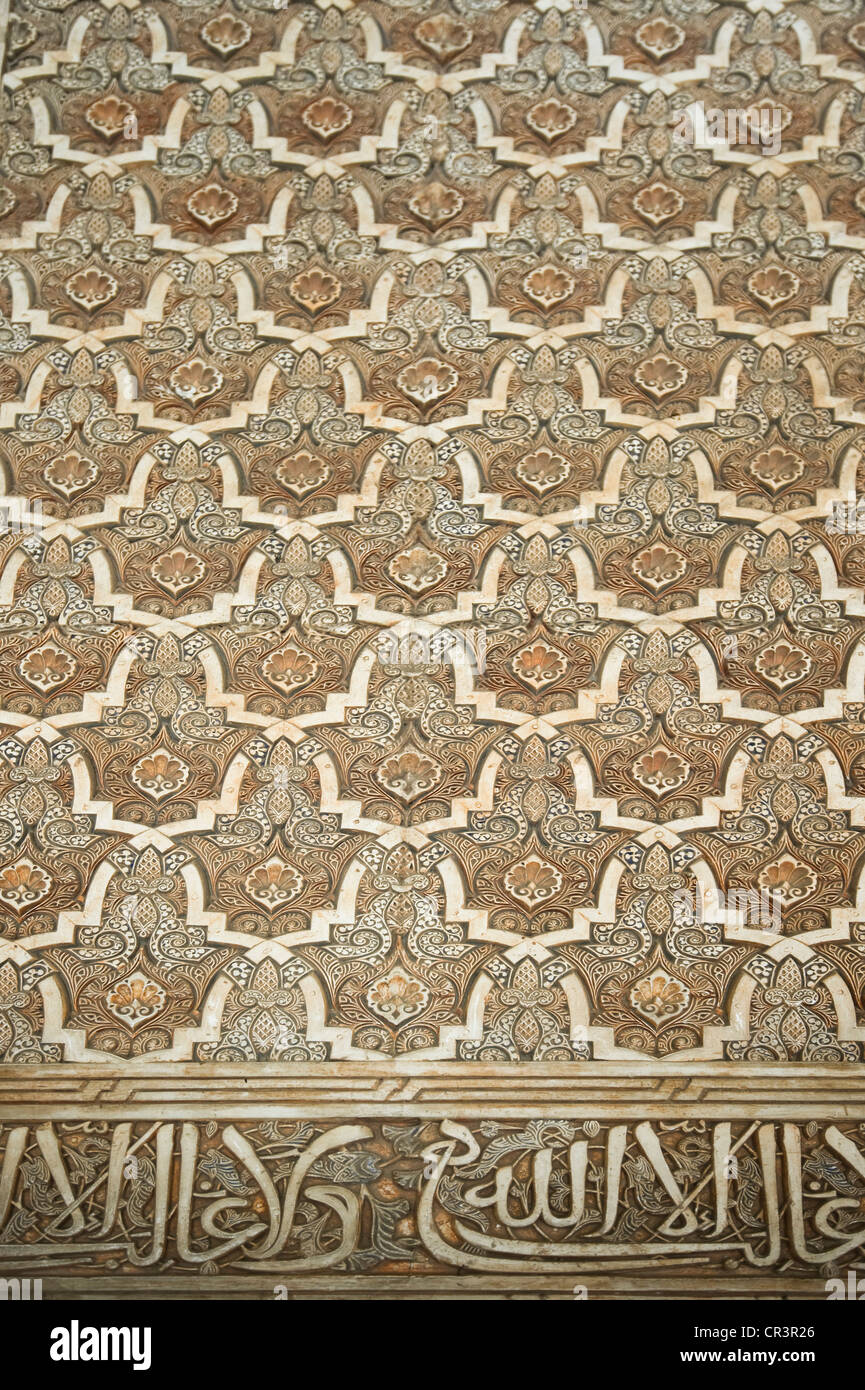 Mosaik, Alhambra, Granada, Andalusien, Spanien, Europa Stockfoto