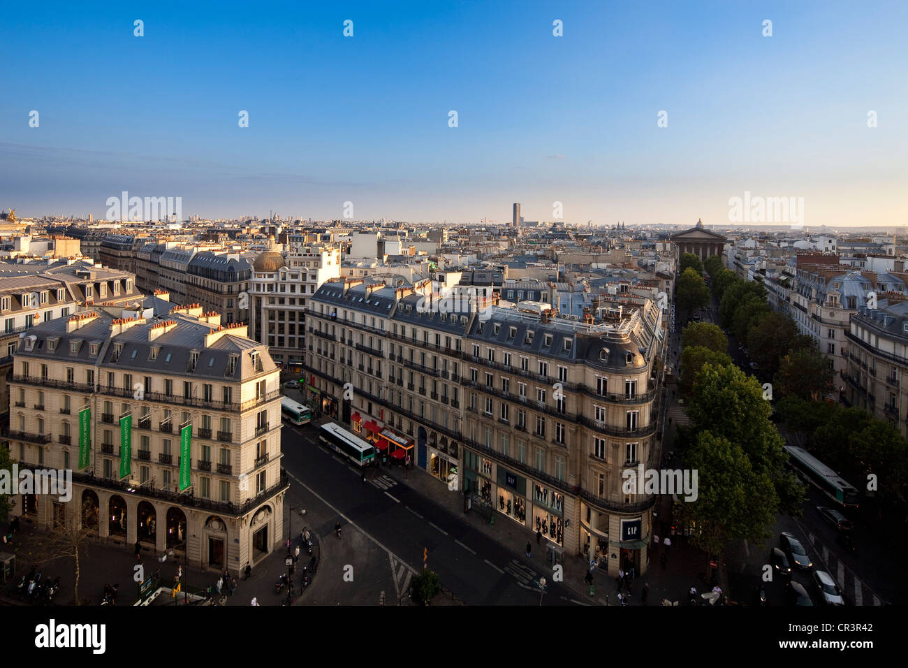Frankreich, Paris, 19ten Gebäude an der Kreuzung zwischen der Rue Tronchet und die Rue Auber Stockfoto