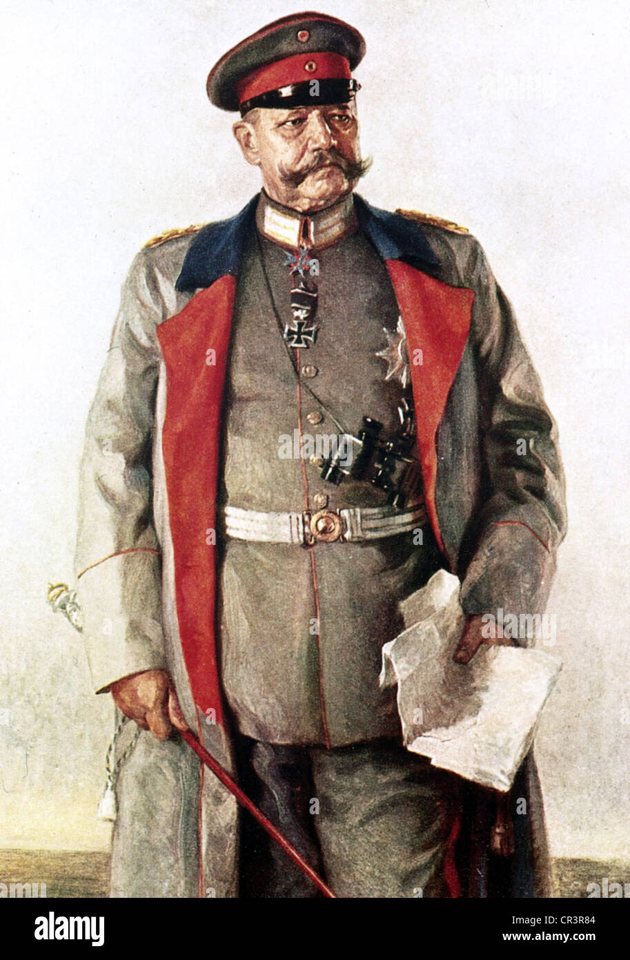 Hindenburg und Beneckendorff, Paul von, 2.10.1847 - 2.8.1934, deutscher General und Politiker, Staatspräsident 1925 - 1934, halbe Länge, nach Malerei von Walter Petersen, Stockfoto