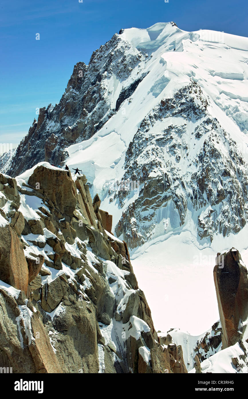 Schnee-bedeckten Bergen, Chamonix, Frankreich, Europa Stockfoto
