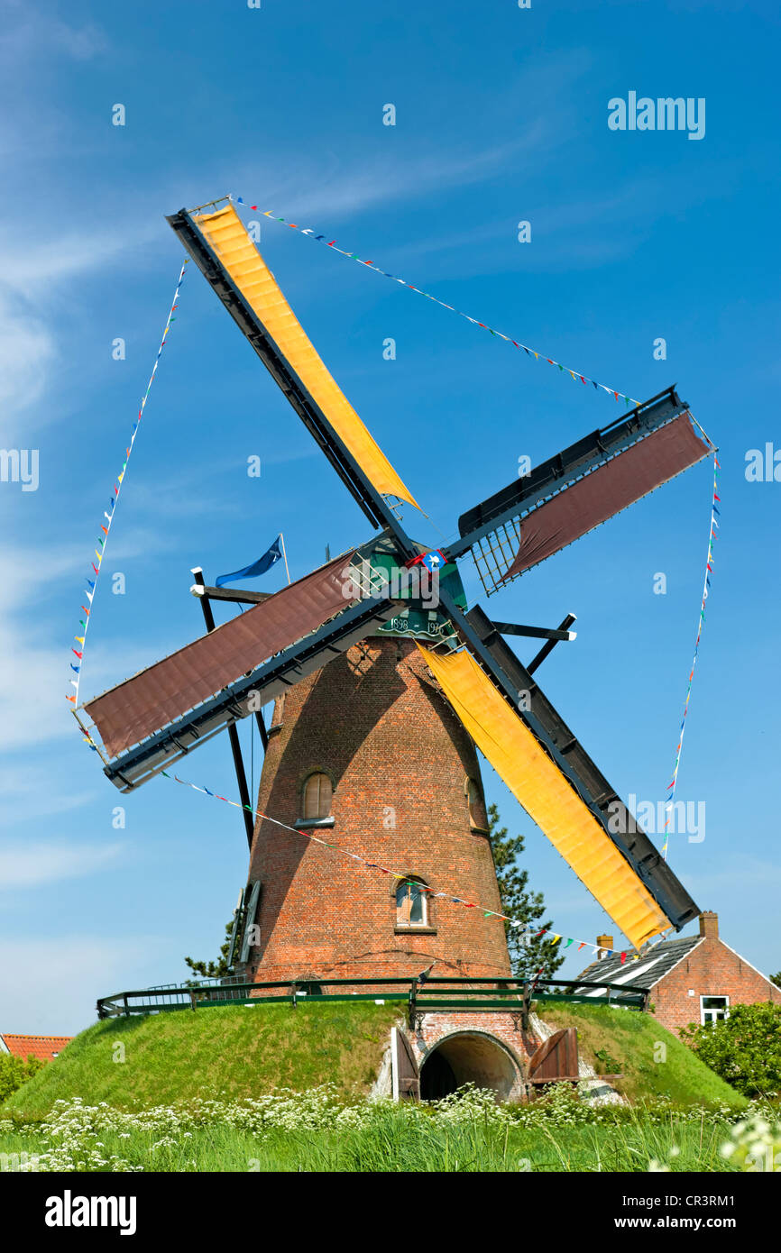Windmühle, Holland, Niederlande, Europa Stockfoto