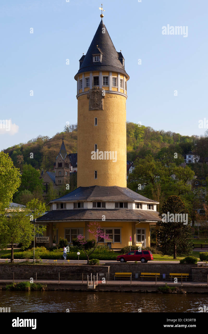 Wasserturm in Bad Ems ein der Lahn, Rheinland-Pfalz, Deutschland, Europa Stockfoto