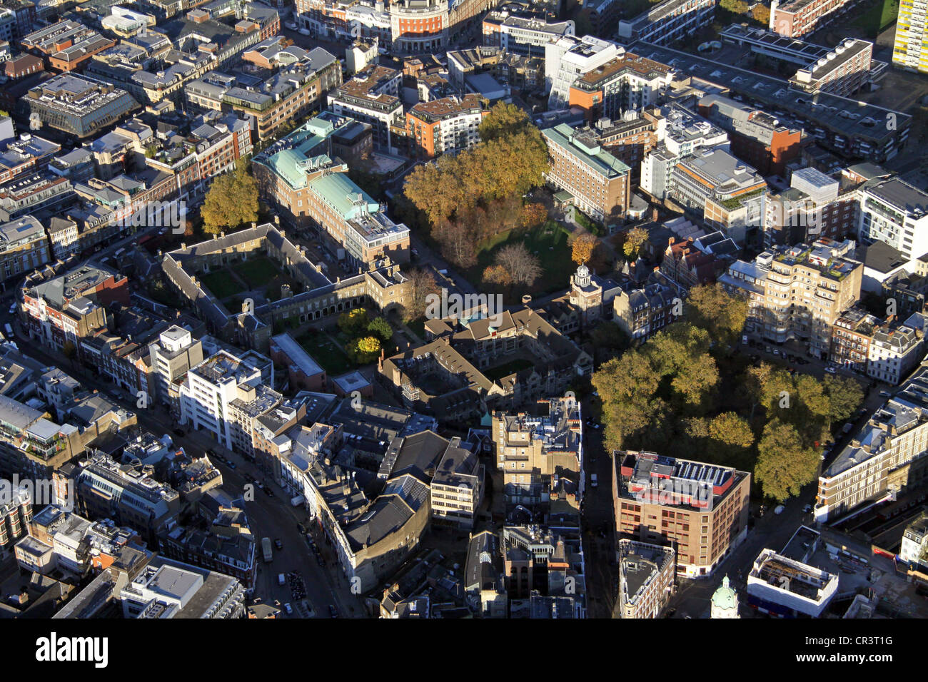 Luftaufnahme der Queen Mary University of London Charterhouse Campus Stockfoto