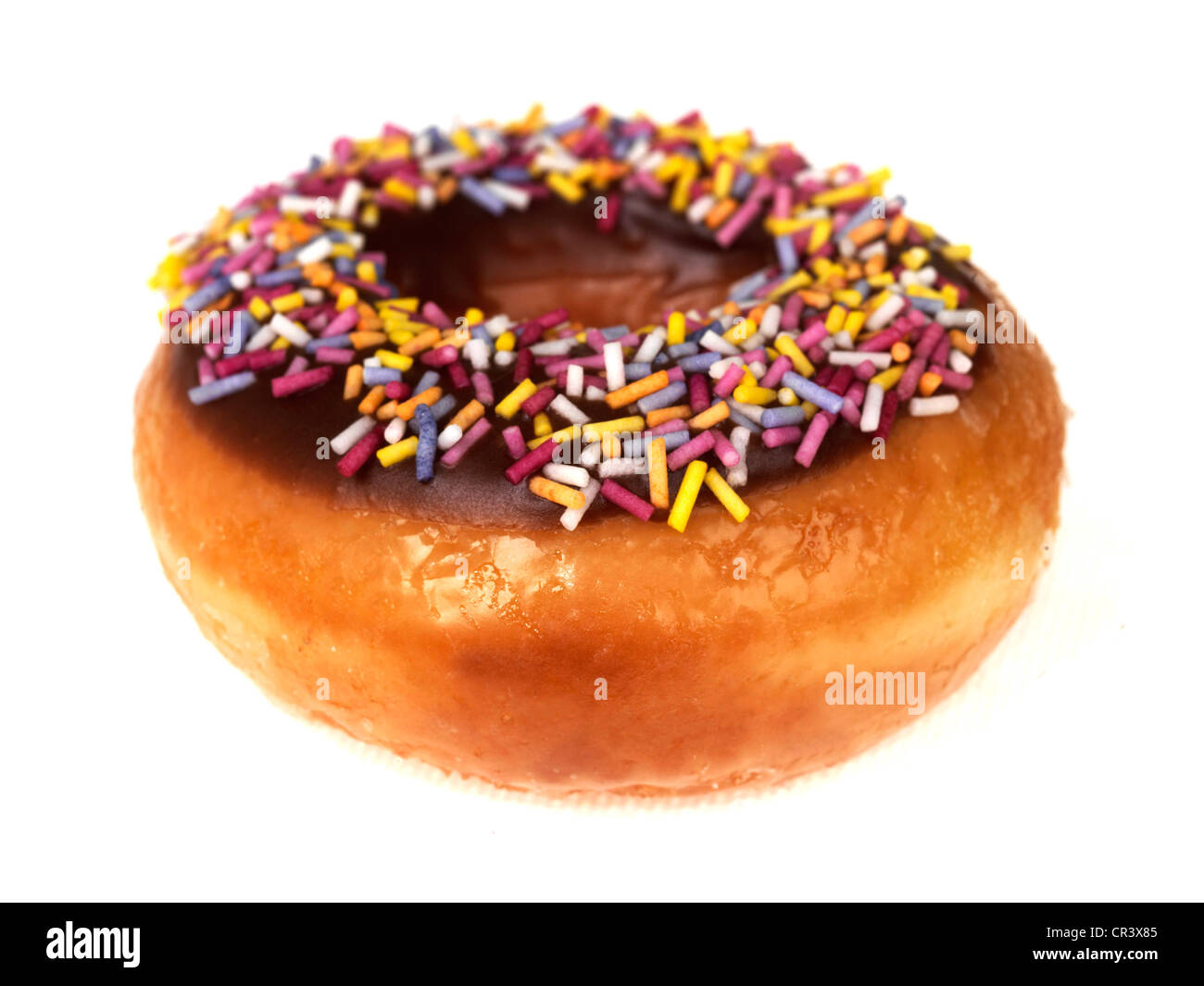 Schokostreuseln Ring Donut Stockfoto