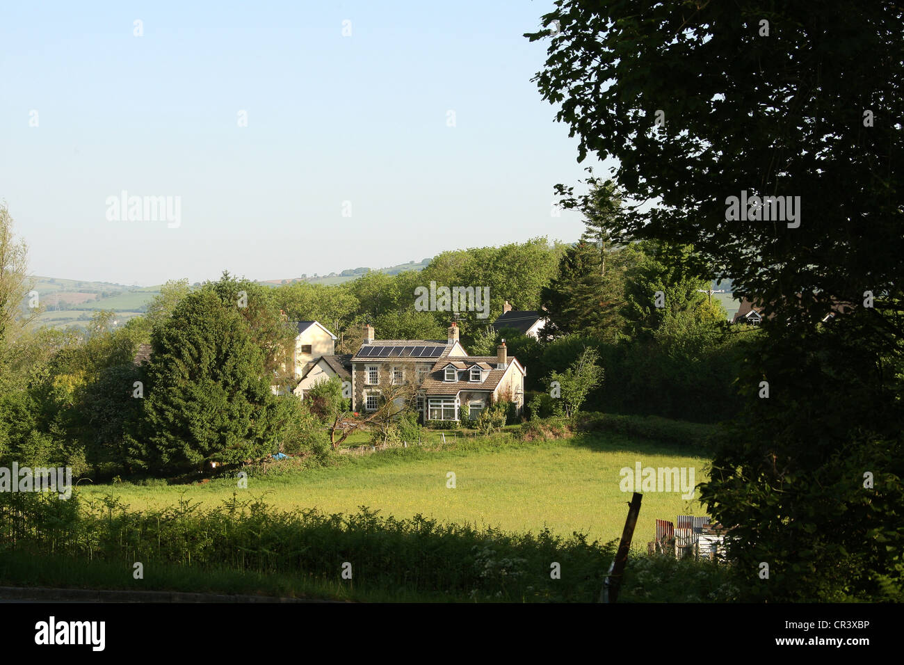 Ländliche Wohnsiedlung im Dorf Rudry in der Nähe der Stadt Caerphilly South Wales GB 2012 Stockfoto