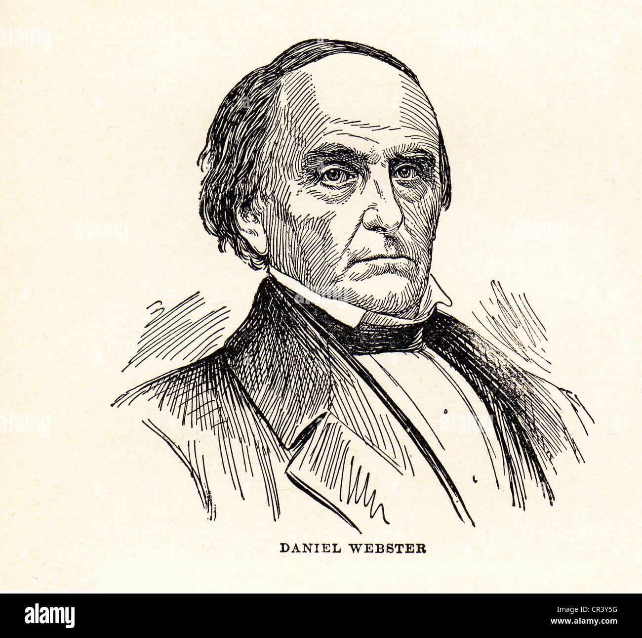 Vintage Gravur von Daniel Webster, US-amerikanischer Staatsmännern, 1782 – 1852. Stockfoto