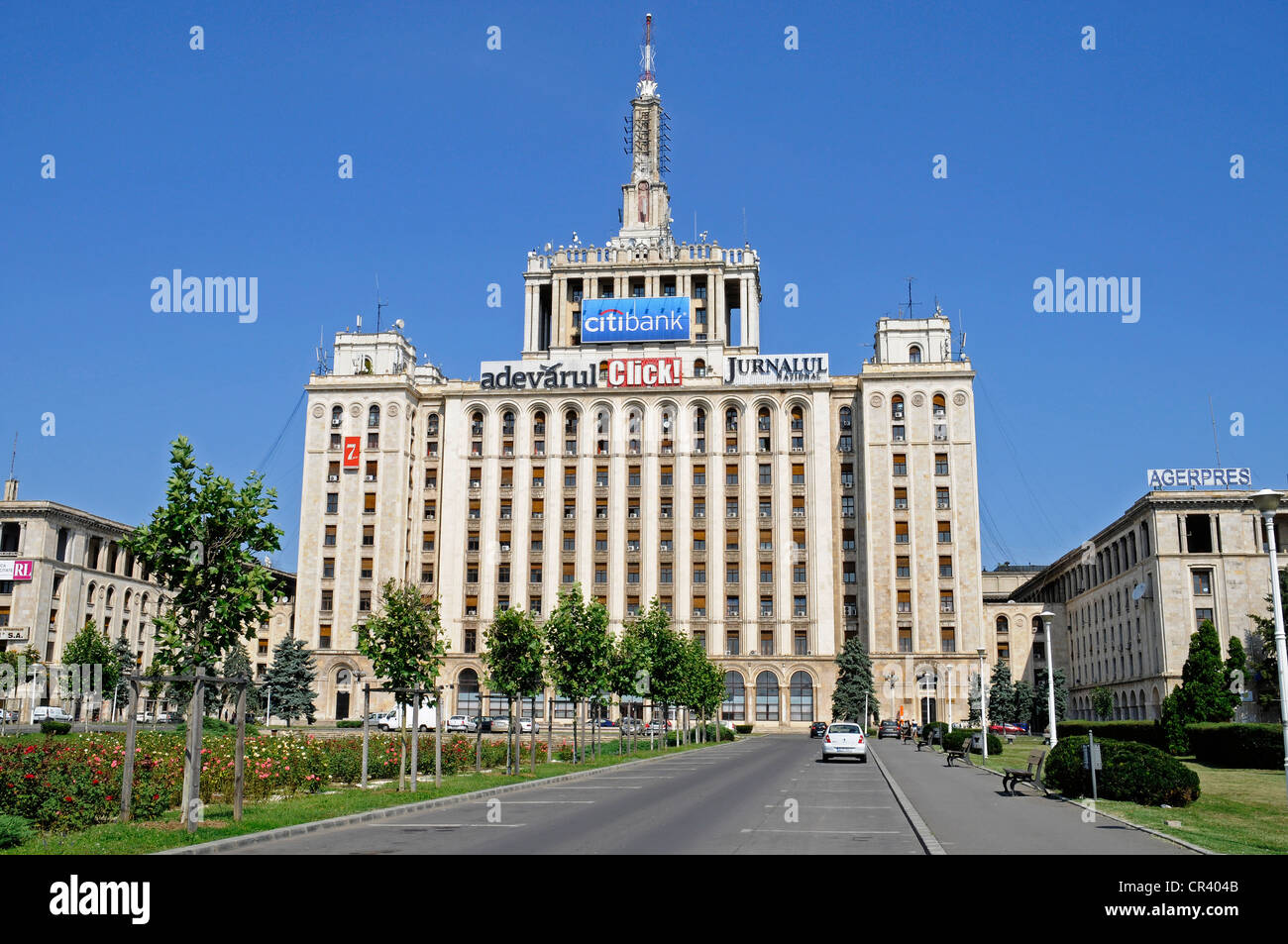 Casa Presei Libere Haus der freien Presse, Piata Presei Libere Quadrat, Bukarest, Rumänien, Osteuropa, Europa Stockfoto