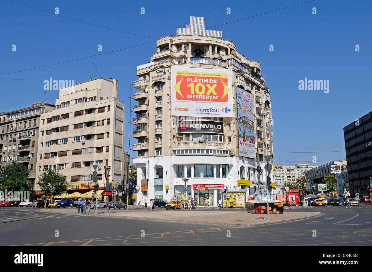 Einkaufszentrum, Plakate, Piata Unirii Platz, Bukarest, Rumänien, Osteuropa, Europa, PublicGround Stockfoto