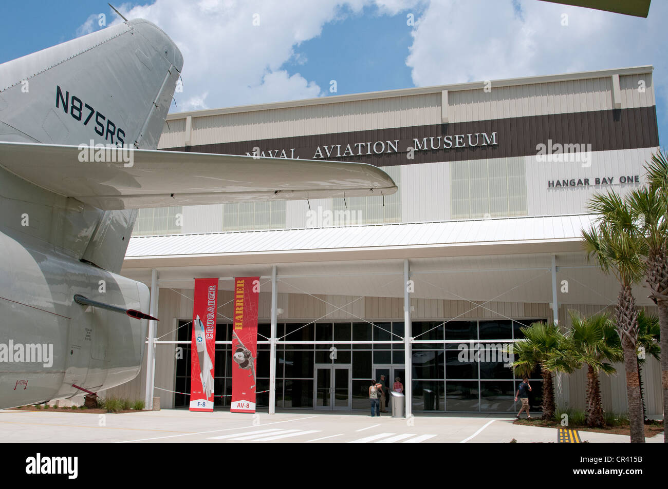 Hangarbucht einen Eingang an der Naval Aviation Museum Pensacola Florida USA Stockfoto