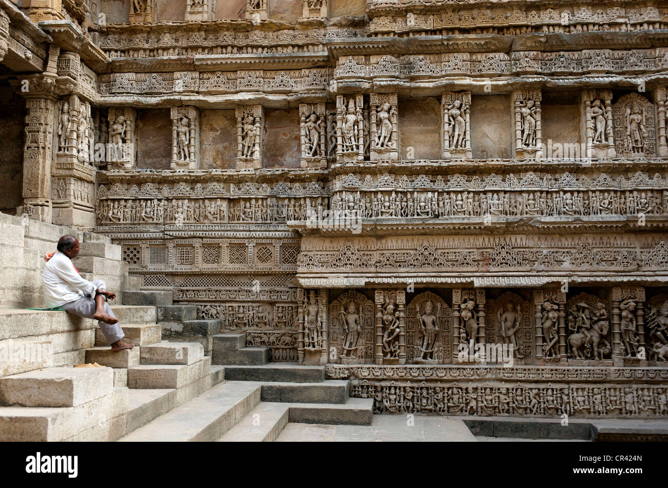 Indien, Bundesstaat Gujarat, Patan, Rani Ki Vav (die Ranis Brunnen oder Queen es Schritt gut) Stockfoto Indien, Bundesstaat Gujarat, Patan, Rani Ki Vav (die Ranis Brunnen oder Queen es Schritt gut) Stockfoto