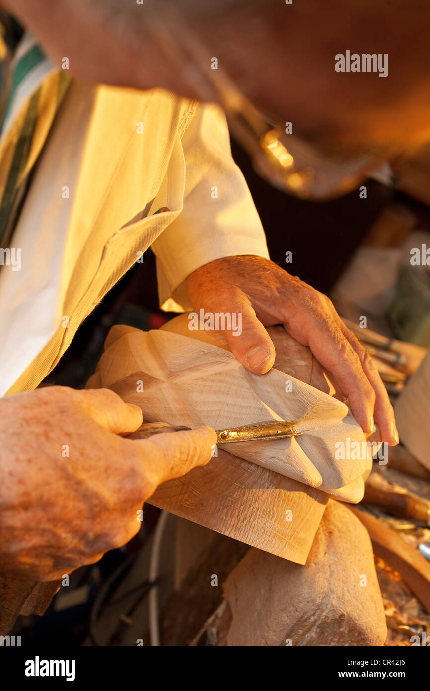 Frankreich, Paris, La Forme Workshop, Lucie Re Handwerk spezialisiert, auf, von Blöcken für Hüte Stockfoto