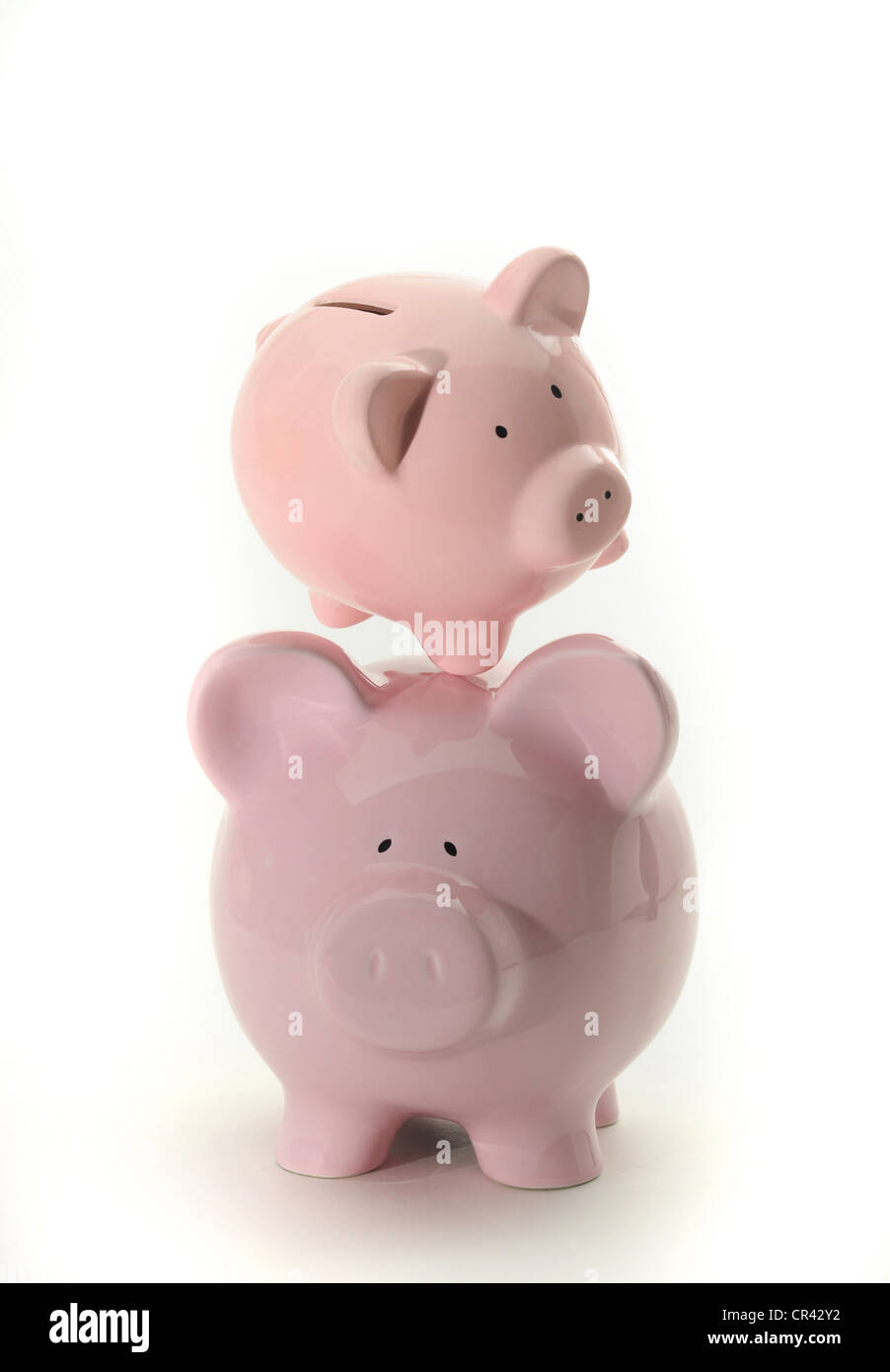 SPARSCHWEINE-SPARSCHWEIN AUSGLEICH RE HAUSHALT BUDGETS VON EIGENHEIMEN HYPOTHEKEN IMMOBILIEN MARKT HAUS PREISE EINKOMMEN EINSPARUNGEN ETC. UK Stockfoto