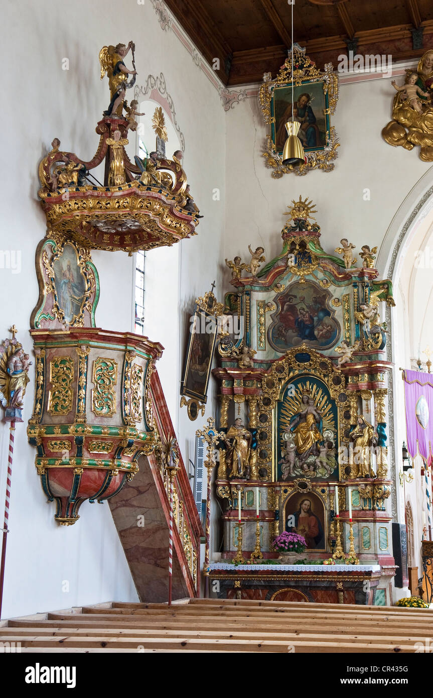 Österreich, Vorarlberg, Bartholomaberg, Montafon-Tal, die Kanzel und ...