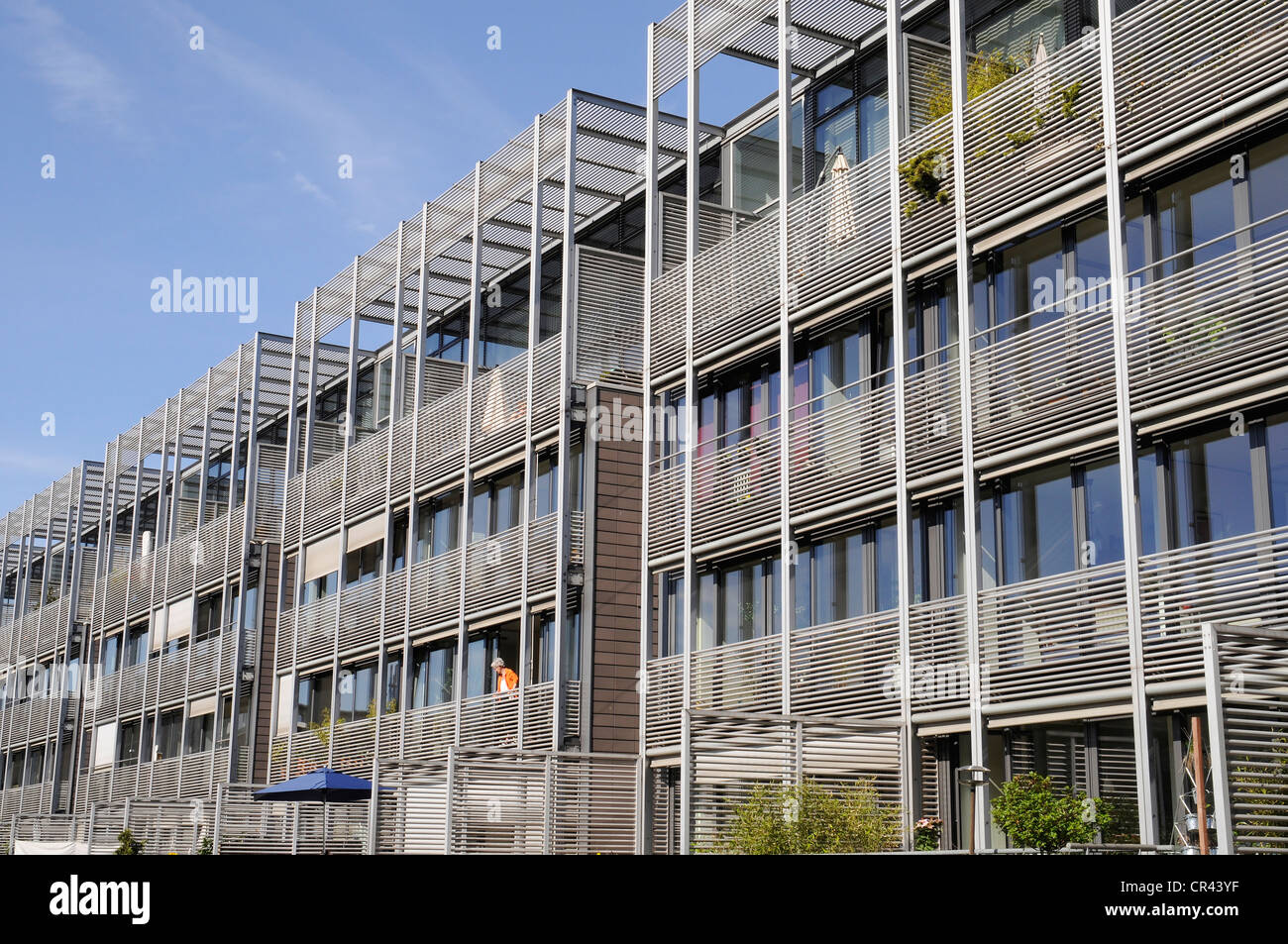 Moderne Wohnanlage, Innenhafen, Innenhafen, Duisburg, Ruhrgebiet, Nordrhein-Westfalen, Deutschland, Europa Stockfoto