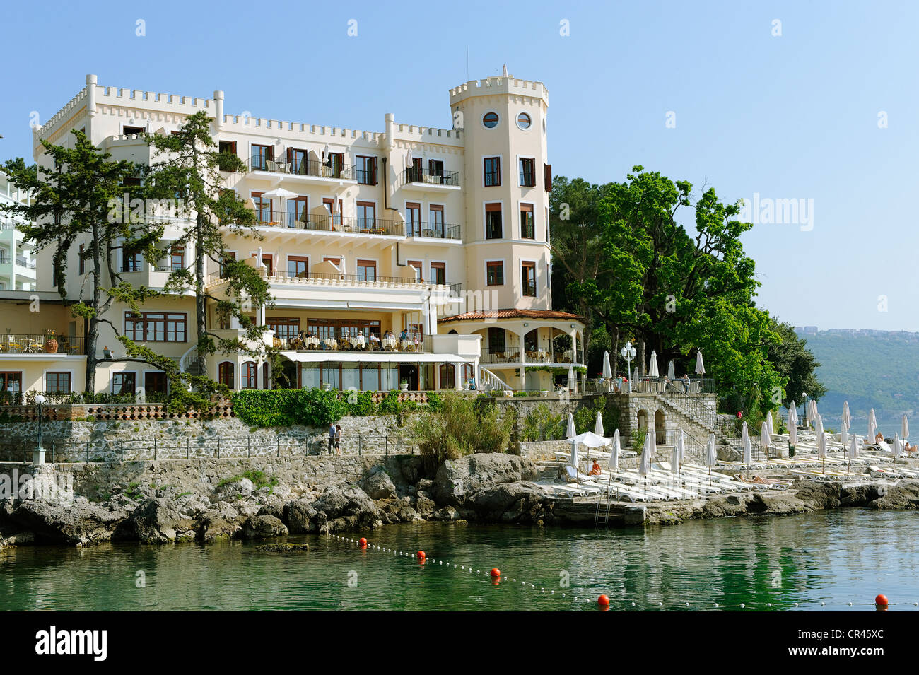Hotel Miramar, Opatija, Istrien, Kroatien, Europa Stockfoto