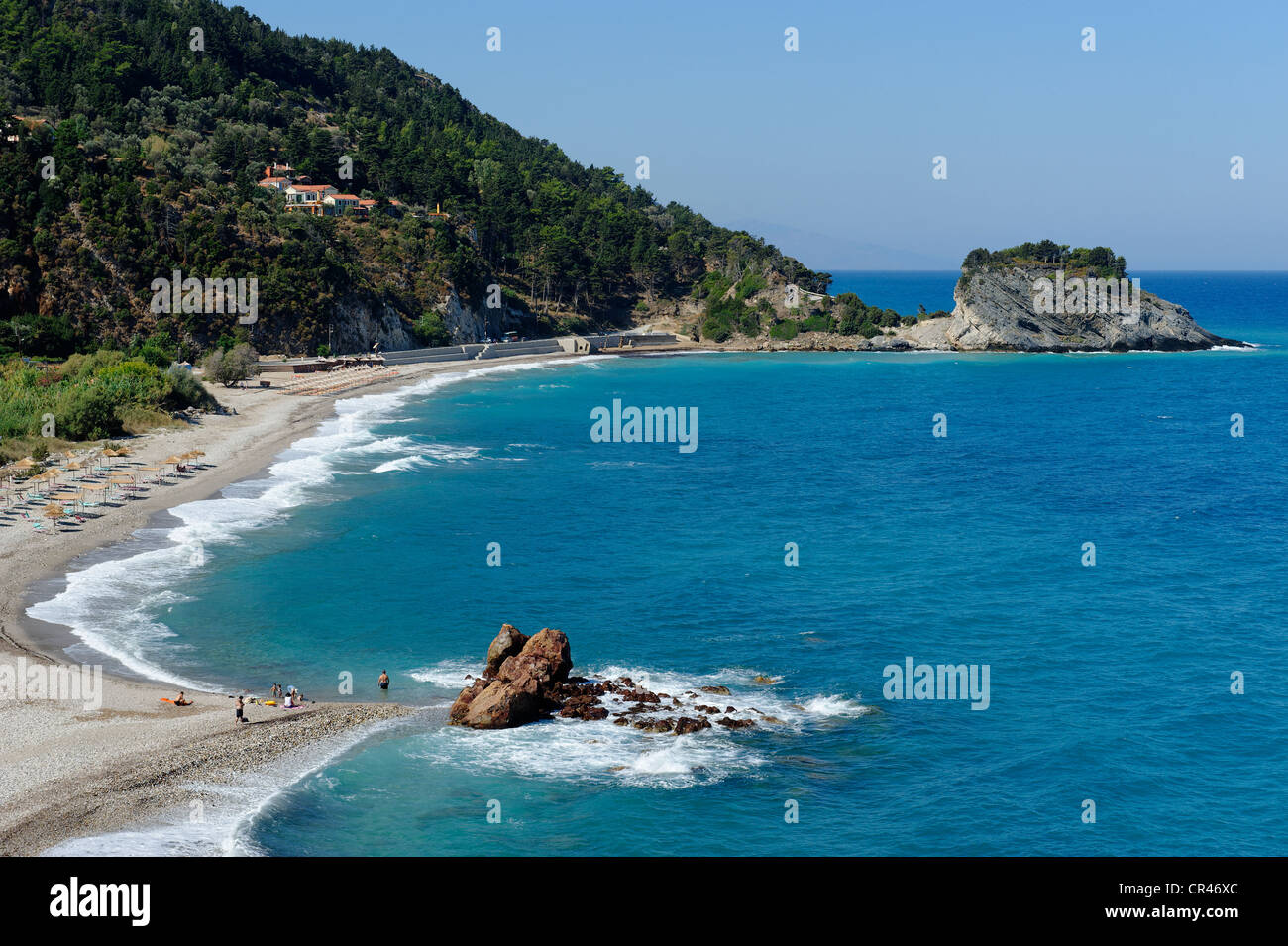 POTAMI beach in Karlovasi, Samos Insel, südliche Sporaden, Ägäis, Griechenland, Europa Stockfoto