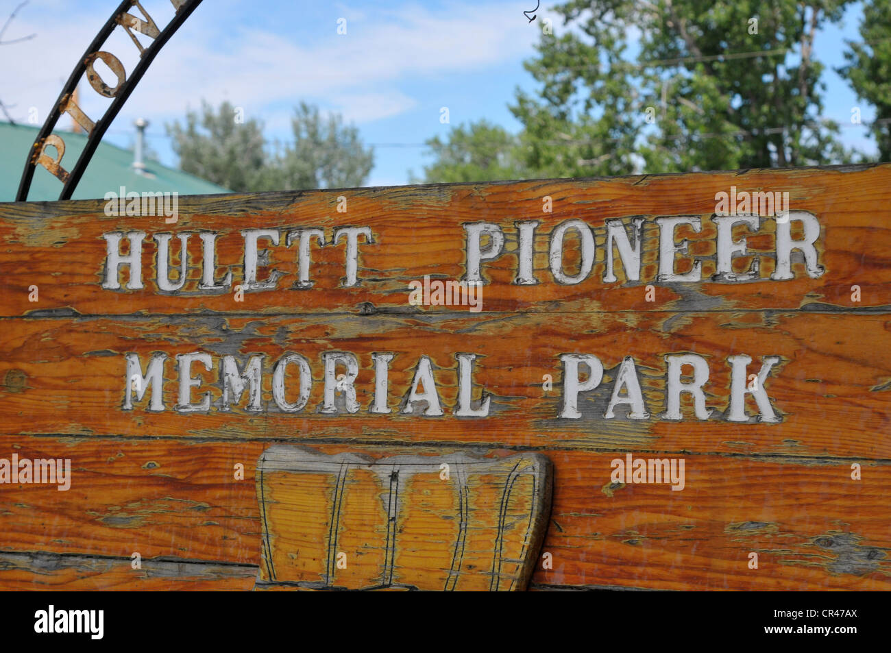 Wyoming Hulett Pioneer Memorial Park in der Nähe des Teufels Tower National Monument Stockfoto