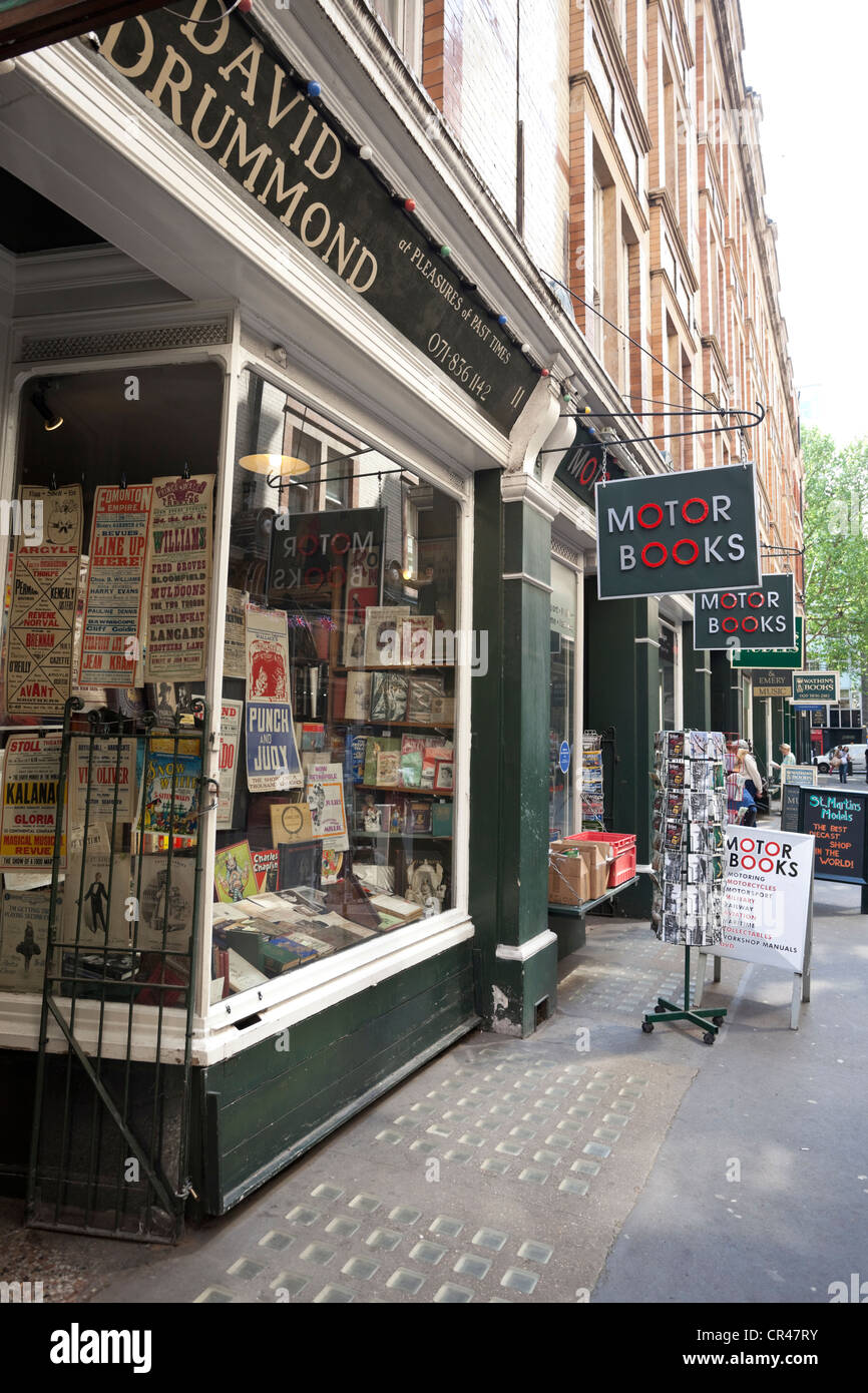 Cecil Court Trader Association Buch Geschäfte, London, England, UK Stockfoto