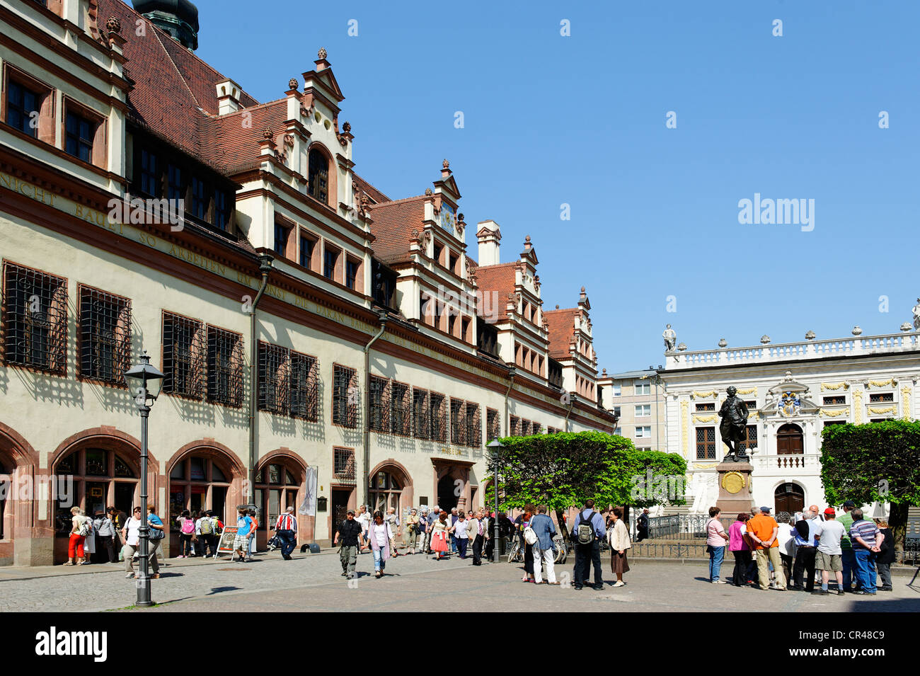 Altes Rathaus auf dem Marktplatz, Leipzig, Sachsen, Deutschland, Europa Stockfoto