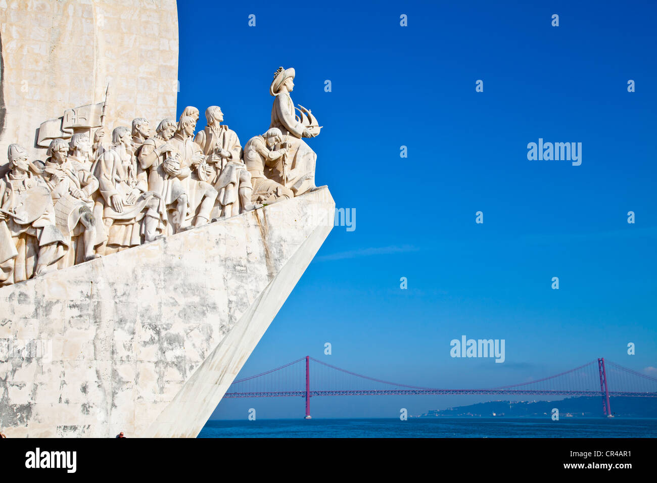 Padrão Dos Descobrimentos, Denkmal der Entdeckungen, Henri zu feiern, der Navigator und dem portugiesischen Zeitalter der Entdeckungen und Stockfoto