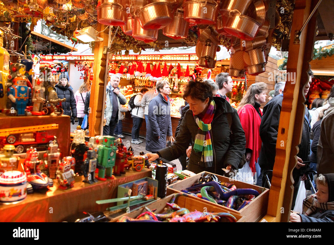Frankreich, Bas Rhin, Straßburg, Weihnachtsmarkt Stockfoto