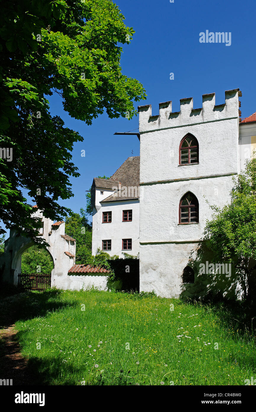 Schloss Poering Burg, Landsberg, Oberbayern, Deutschland, Europa Stockfoto