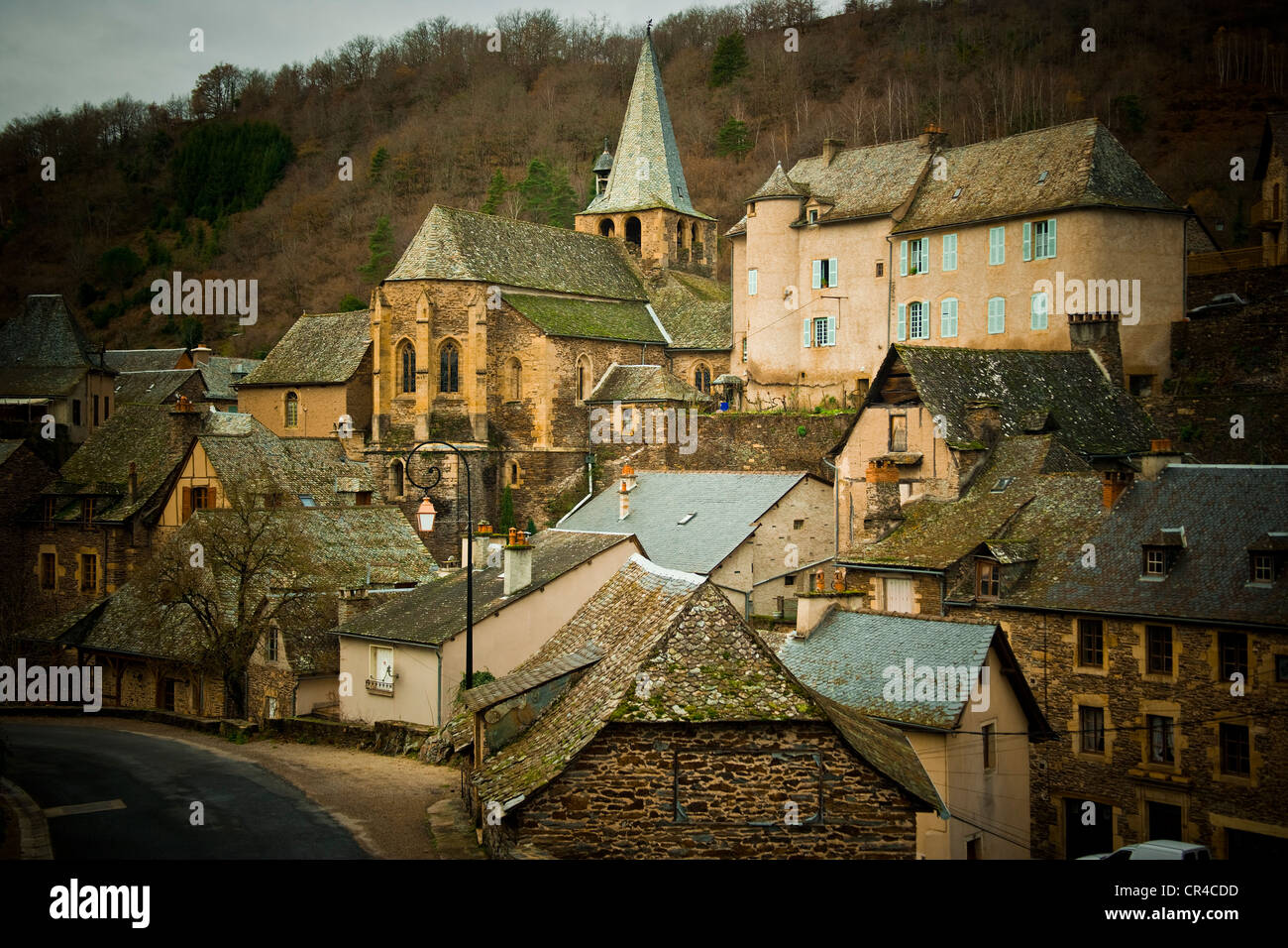 Ansicht von Estaing, Aveyron, Süden von Frankreich, Europa Stockfoto