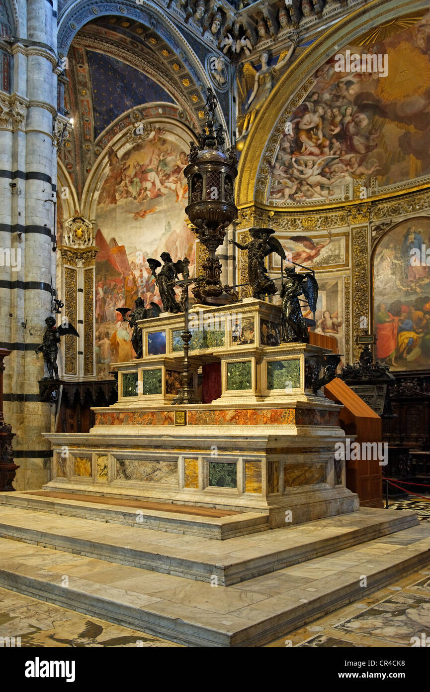 Hochaltar, Duomo di Siena, Cattedrale di Santa Maria Assunta Dom, Siena, Toskana, Italien, Europa Stockfoto