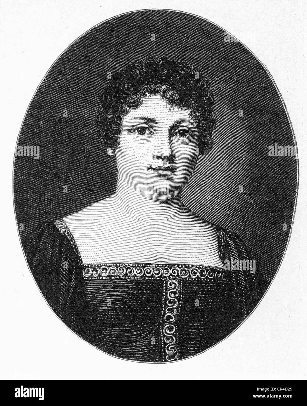Johanna Christiana Sophie Vulpius (1765-1816), Ehefrau von j. W. von Goethe, Stahlstich, vor 1880 Stockfoto
