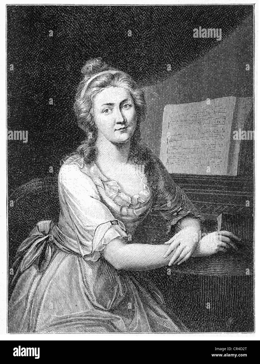 Charlotte von Kalb (1761-1843), Schriftsteller, Stahlstich, vor 1880 Stockfoto