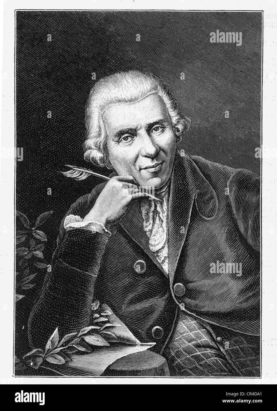 Johann Wilhelm Ludwig Gleim (1719-1803), Dichter Stockfoto