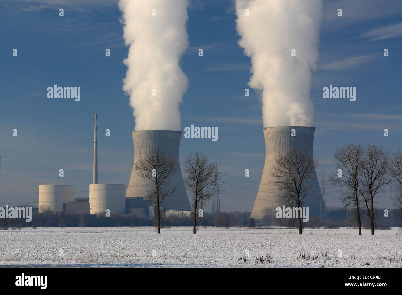 Kernkraftwerk Gundremmingen, das stärkste deutsche AKW, Gundremmingen in der Nähe von Günzburg, Bayern Stockfoto