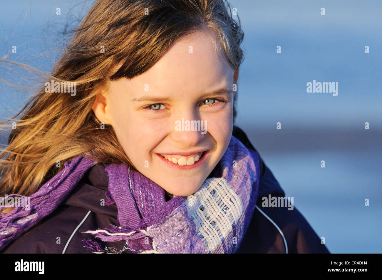 Porträt, 9-Year-Old Girl, Deutschland, Europa Stockfoto