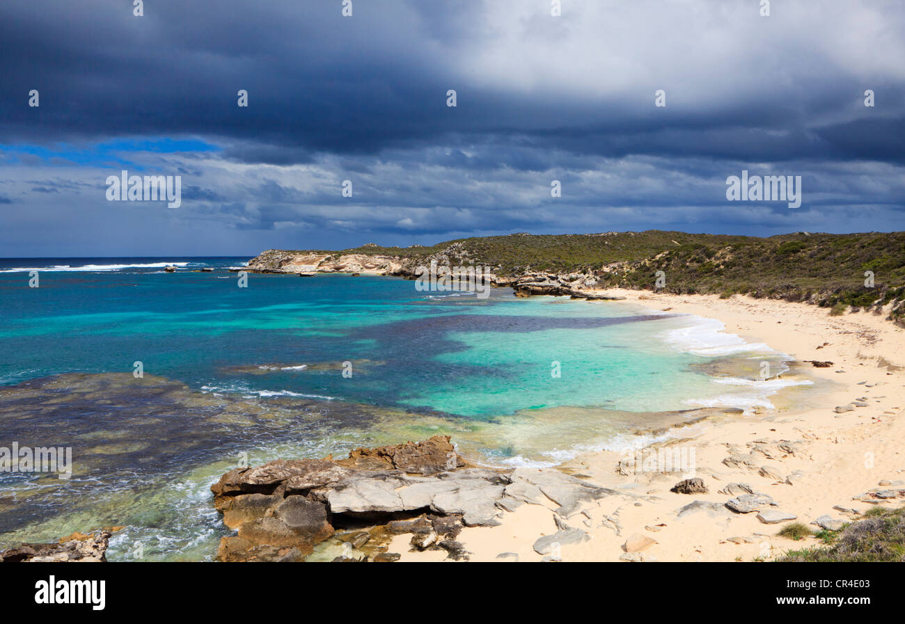 Strand von Strickland Bay auf Rottnest Island, Western Australia, Australia Stockfoto