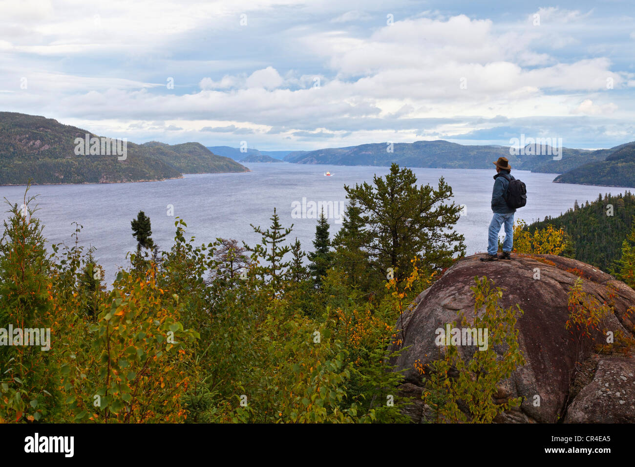 Saguenay Fjord, St. Lawrence Marine Park, Saguenay-Lac-Saint-Jean Region, Quebec, Kanada Stockfoto