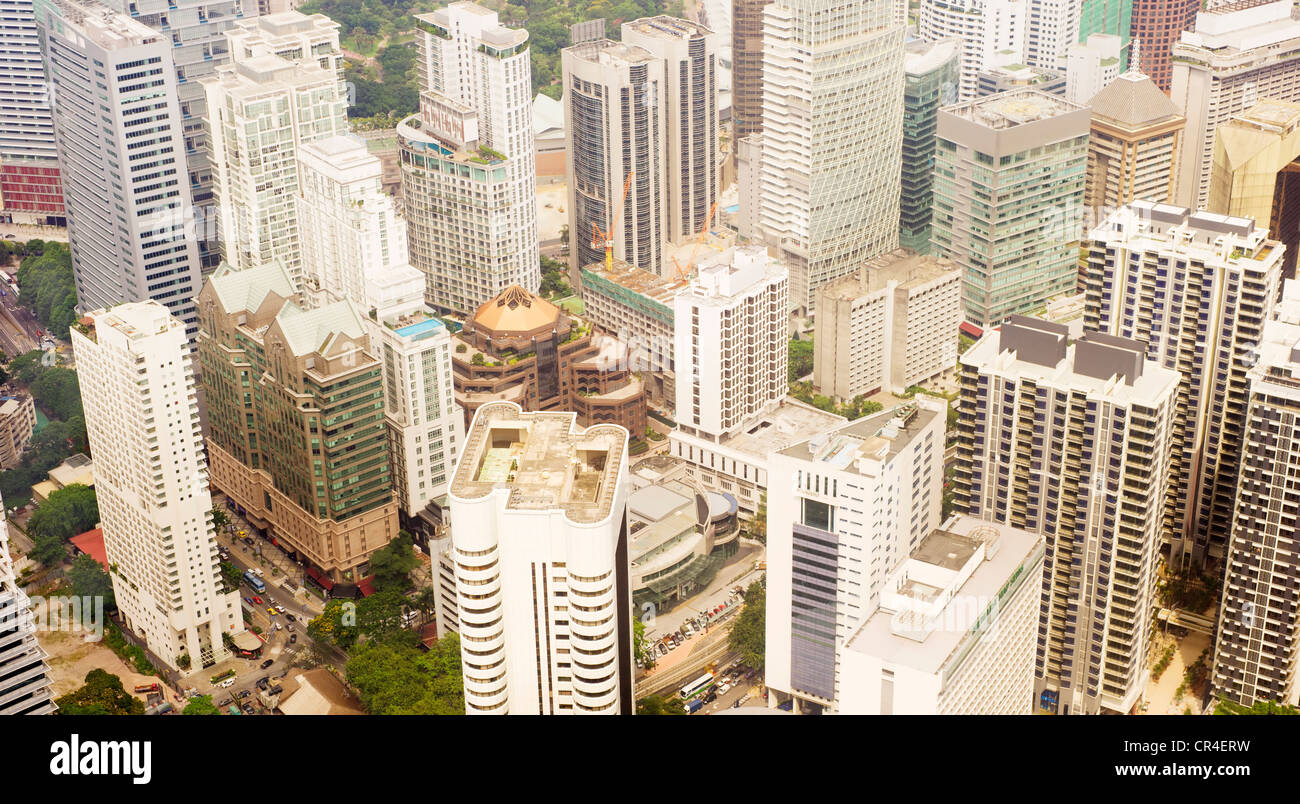 Luftbild auf Business-Center von KL Tower, Malaysia Kuala Lumpur Stockfoto