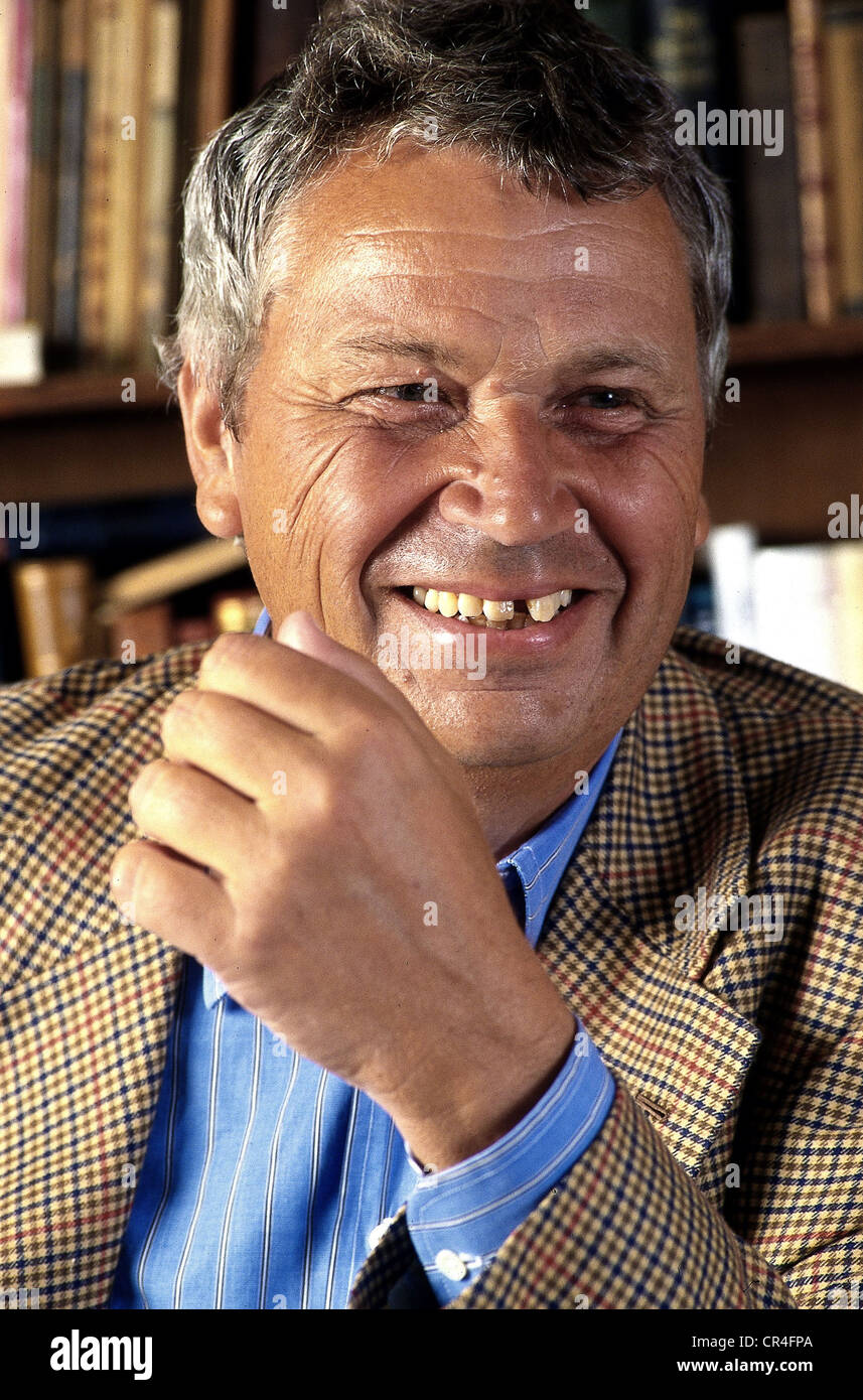 Polt, Gerhard, * 7.5.1942, deutscher Kabarettist, Porträt, in seiner Wohnung in München, 1998, Stockfoto