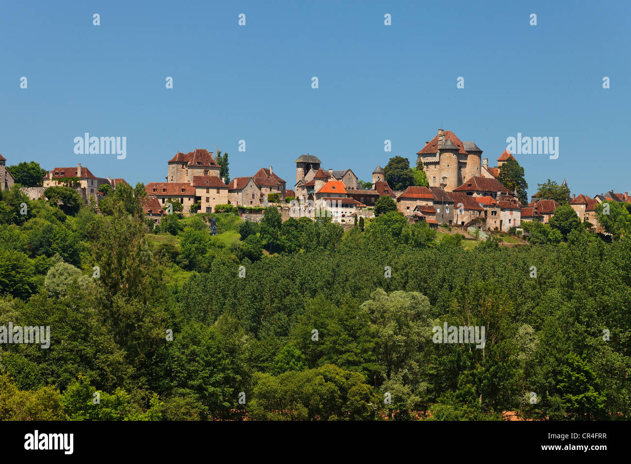 Curemonte, Les plus Beaux gekennzeichnet Dörfer de France, der schönsten Dörfer von Frankreich, Dordogne-Tal, Frankreich, Europa Stockfoto